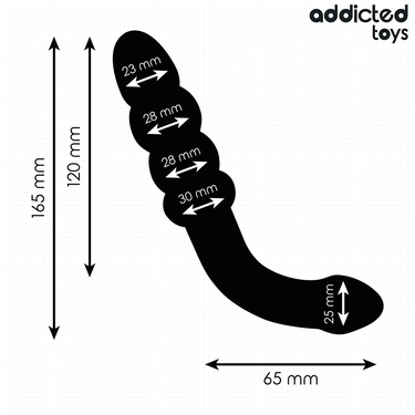Massaggiatore Doppio 16,5 cm in Silicone per Stimolazione Anale